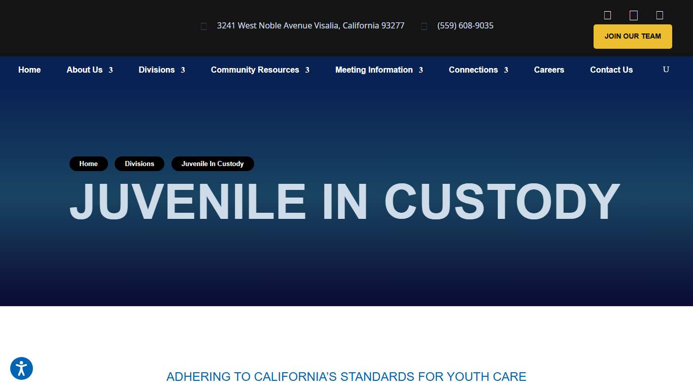 Juvenile In Custody - Tulare County Probation Department